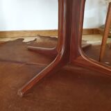 Table ronde en teck Baumann années 60