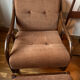Vintage 70s velvet rattan set.