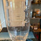 Large transparent crystal vase by John Roda