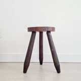 Tabouret tripode en bois - tabouret de berger ancien