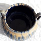 Signed stoneware pot cover