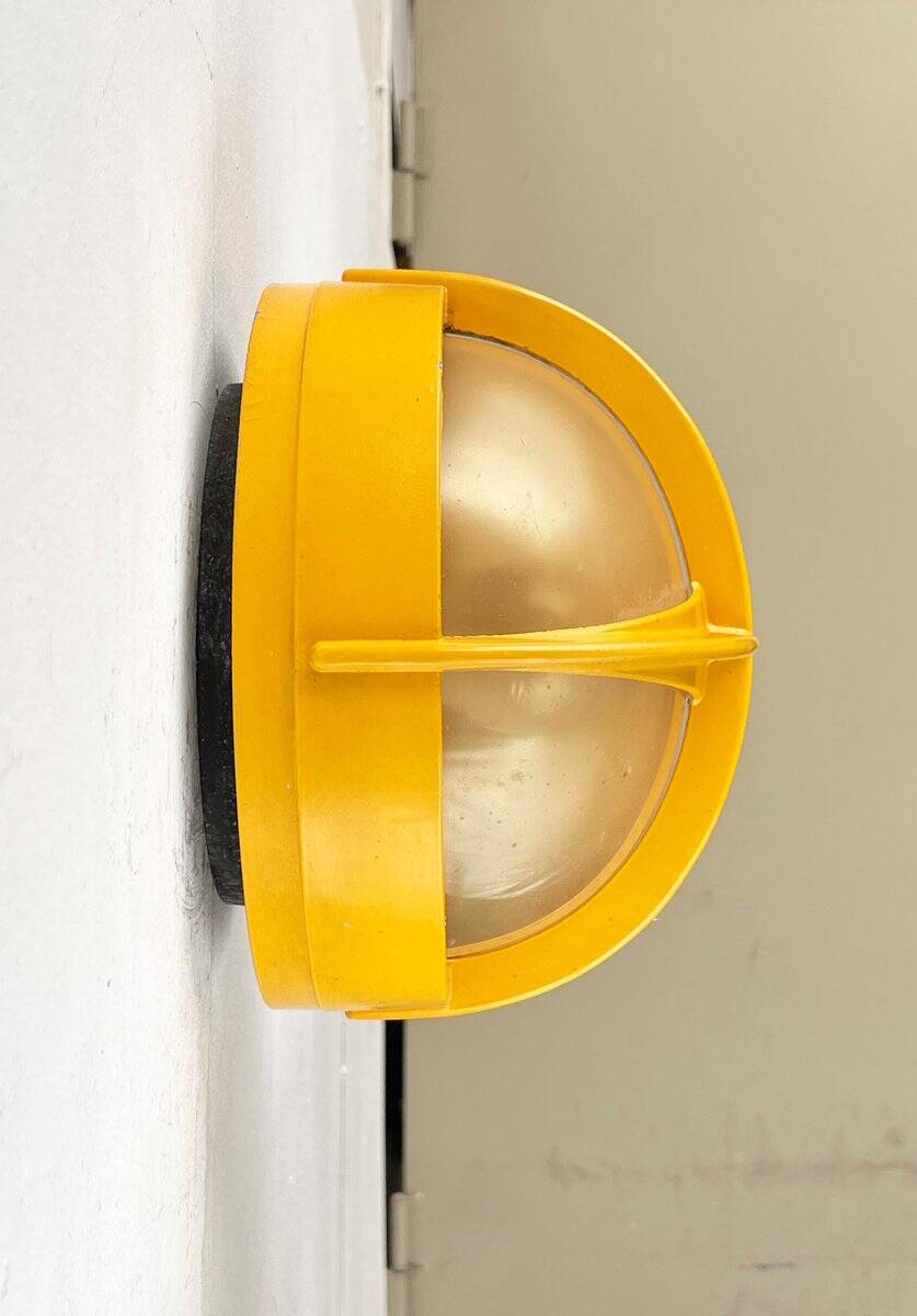 Mid-century Danish metal outdoor wall lamp model Pirate by Eva Koppel, Nils Koppel, Gert Edstrand for Nordisk Solar, 1960s.