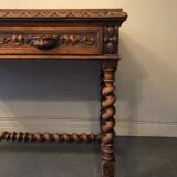 Carved wooden desk