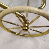 Vintage golden brass rolling service