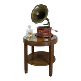 Amsterdam School side table with glass top