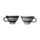 Lot de 2 tasses Gourin, Triskel à rayure bleue et brune