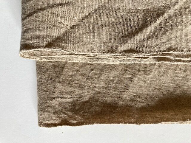 Pair of cloths in raw linen bise fabric XXL