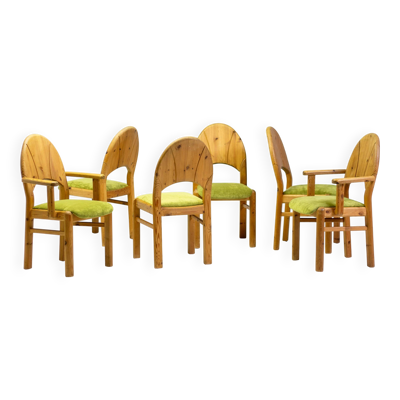 Ensemble de salle à manger - 4 chaises d'appoint et 2 fauteuils