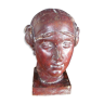 Tête de femme sculptée signée A Carli début XXème