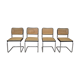 Lot de 4 Chaises Model B32 Cesca  Marcel Breuer 1970s