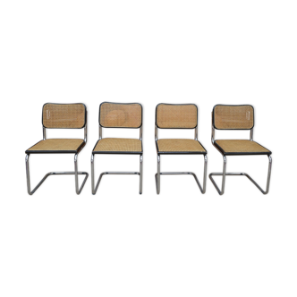 Set of 4 Chairs Model B32 Cesca Marcel Breuer 1970s
