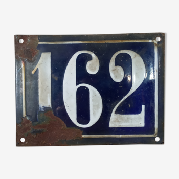 Enamelled street number plate