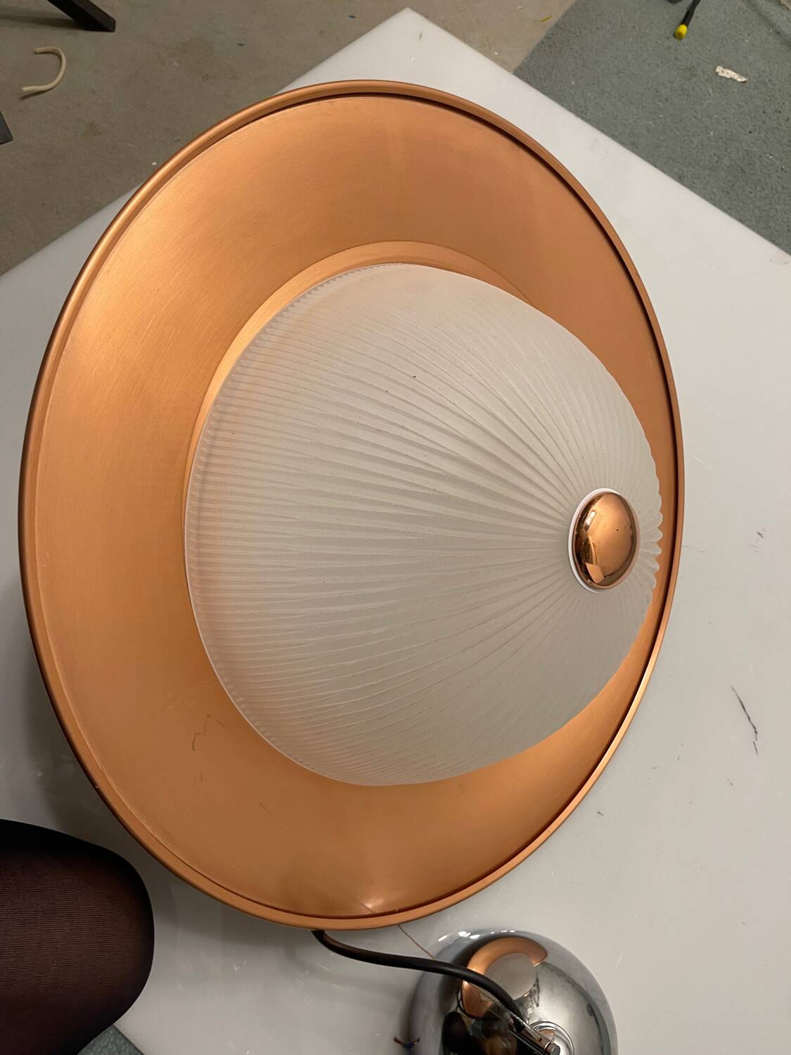 Copper Glass Light Pendant 1990’s