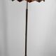 Bronze floor lamp with Tiffany-style stained glass shade – 20th century
