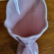 Petit vase rose forme drapée vintage