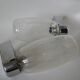Pair of designer wall lights in blown glass and chrome by inda circa 1960-1970