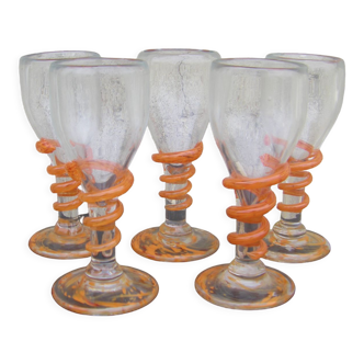 Handmade stemware or ice cups