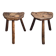 Pair of vintage brutalist stools from the 1970s.