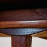 1950s Danish Teak Coffee Table with Drawers and Pull-Out Tray