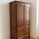 Antique wooden wardrobe in vintage style