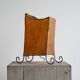 Mid-century table lamp in goat leather and wrought iron, 1950s