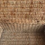 Old trunk in woven wicker rectangular shape - Bicycle model suitcase