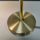 Older Swedish table lamp, estimated 1980s, in gold-colored aluminum with “bend”.
