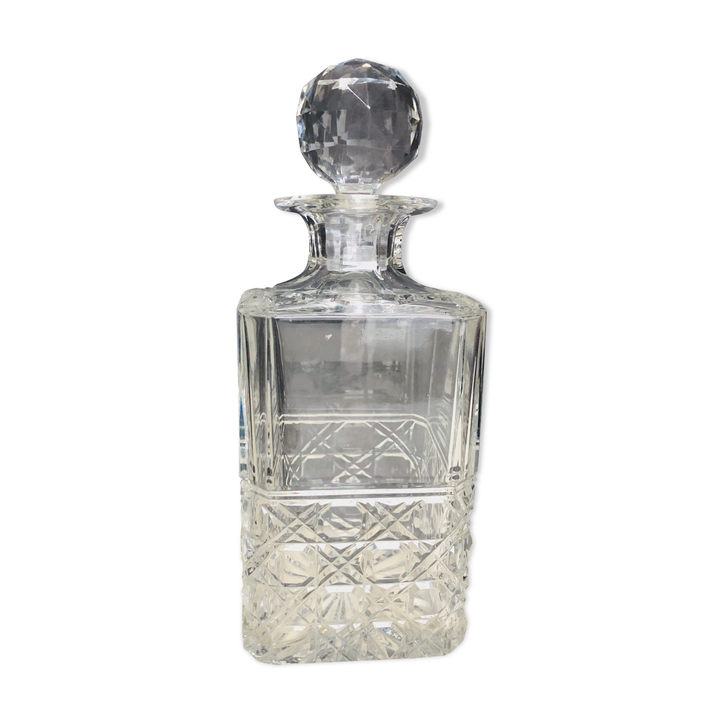 Cut crystal whisky decanter