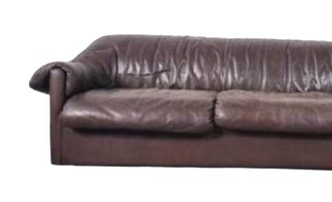 Vintage leather sofa from the 60s, 70s