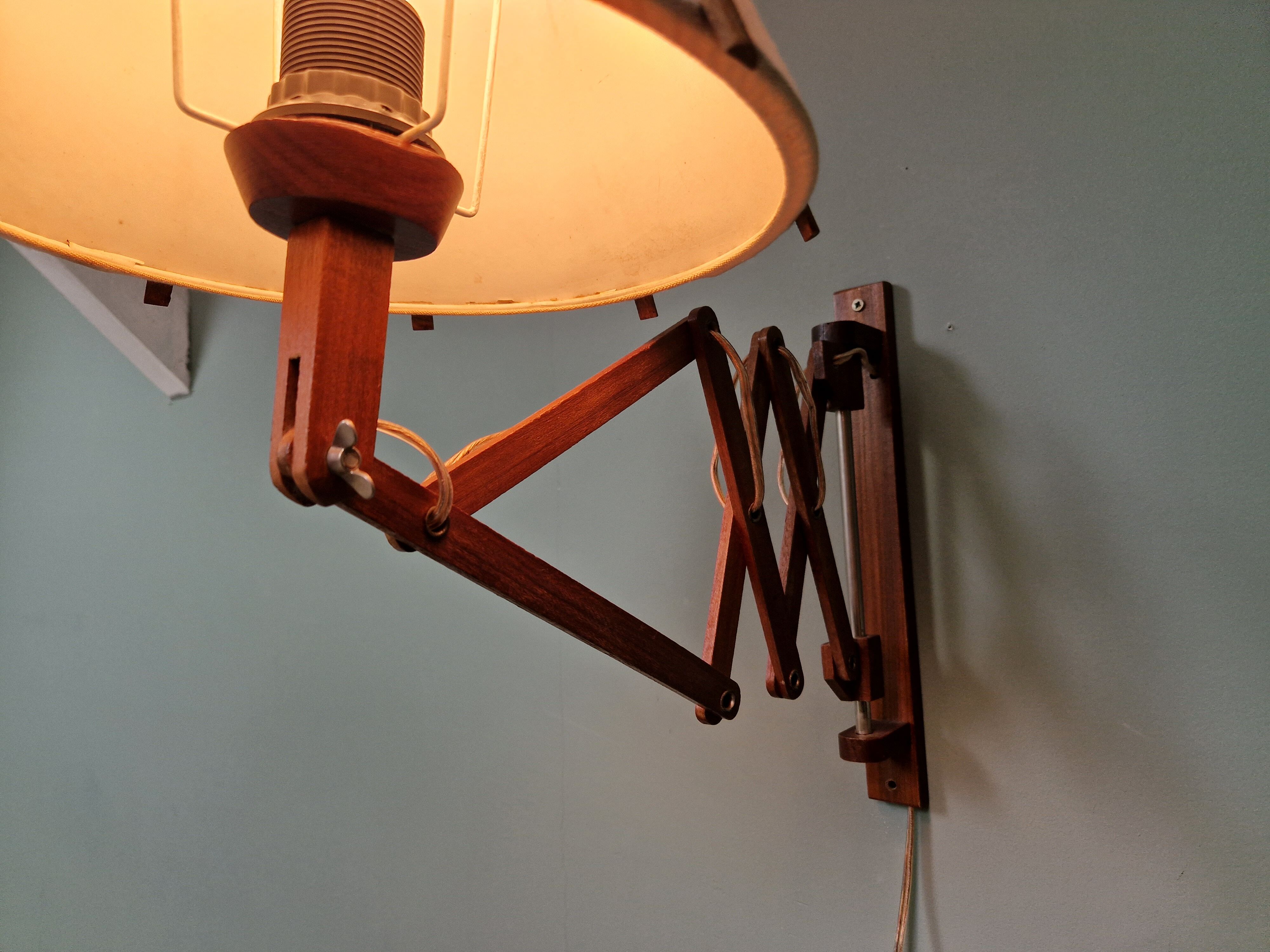 Scandinavian scissors wall lamp, 60s