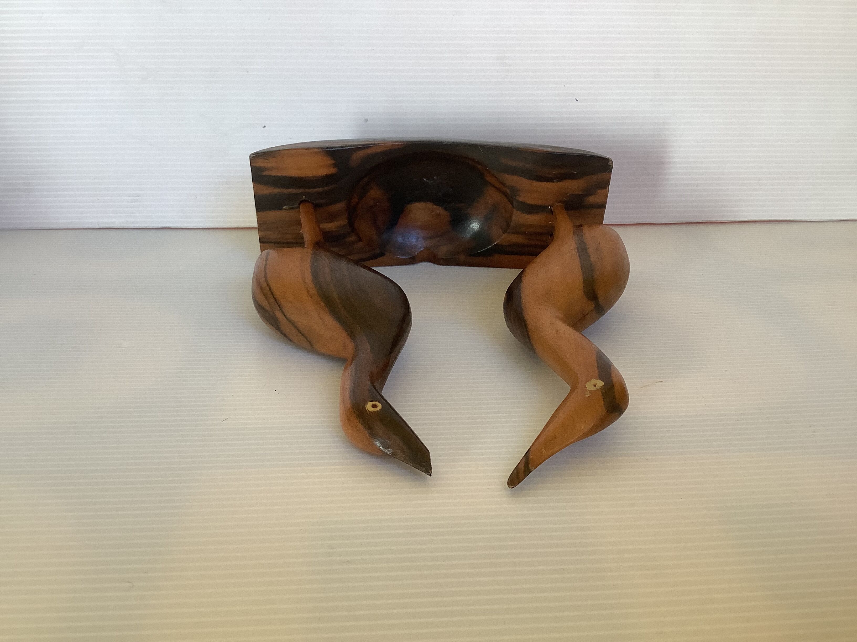 Empty ashtray wooden bird pocket