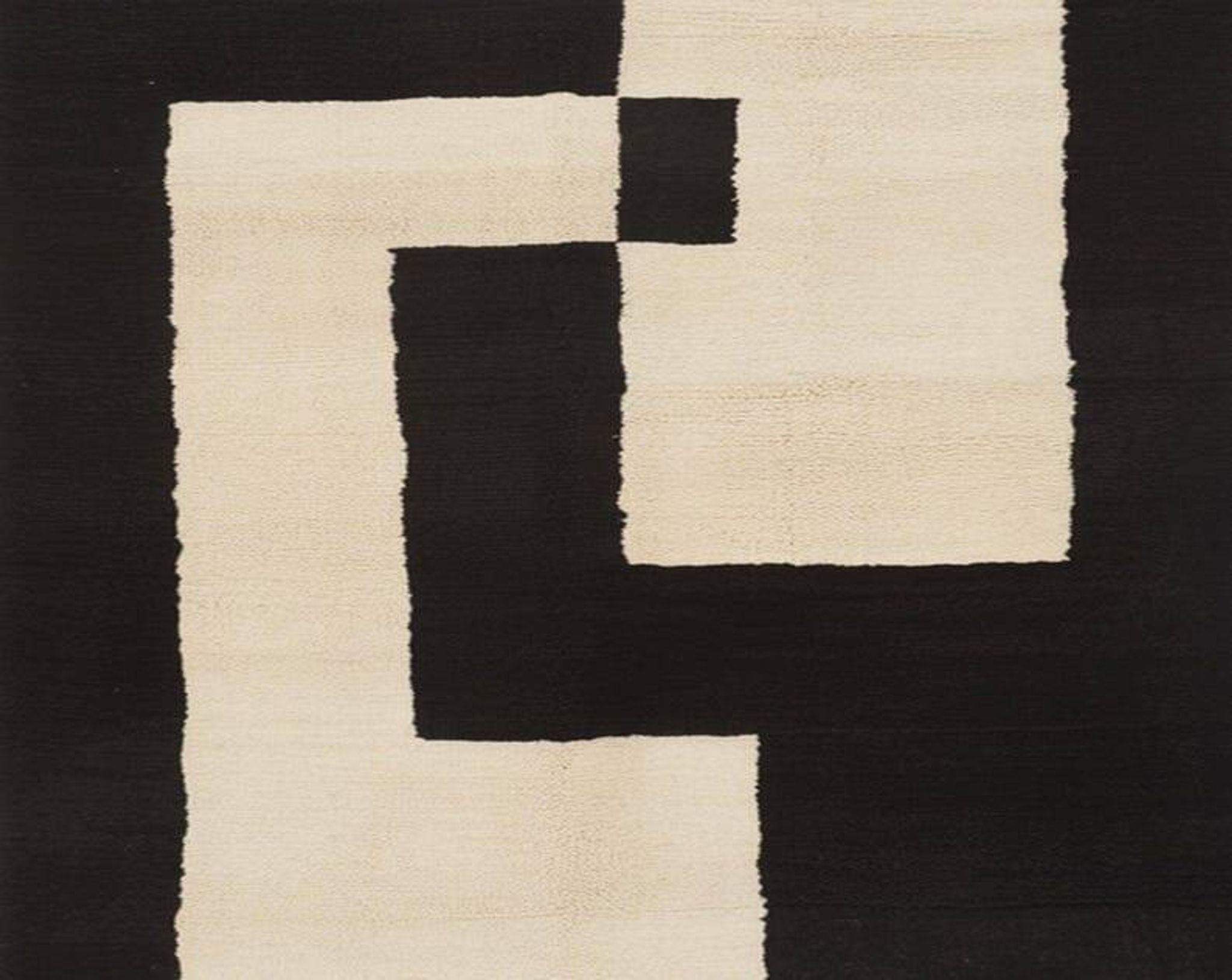 Berber rug Bani Ourain black and white size 200 x 300 cm