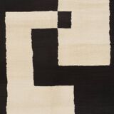 Tapis berbère bani ouraine noir et blanc taille 200 x 300 cm