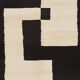 Berber rug Bani Ourain black and white size 200 x 300 cm