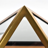 Brass pyramid display case