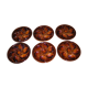 Set of 6 St Clément earthenware oyster plates