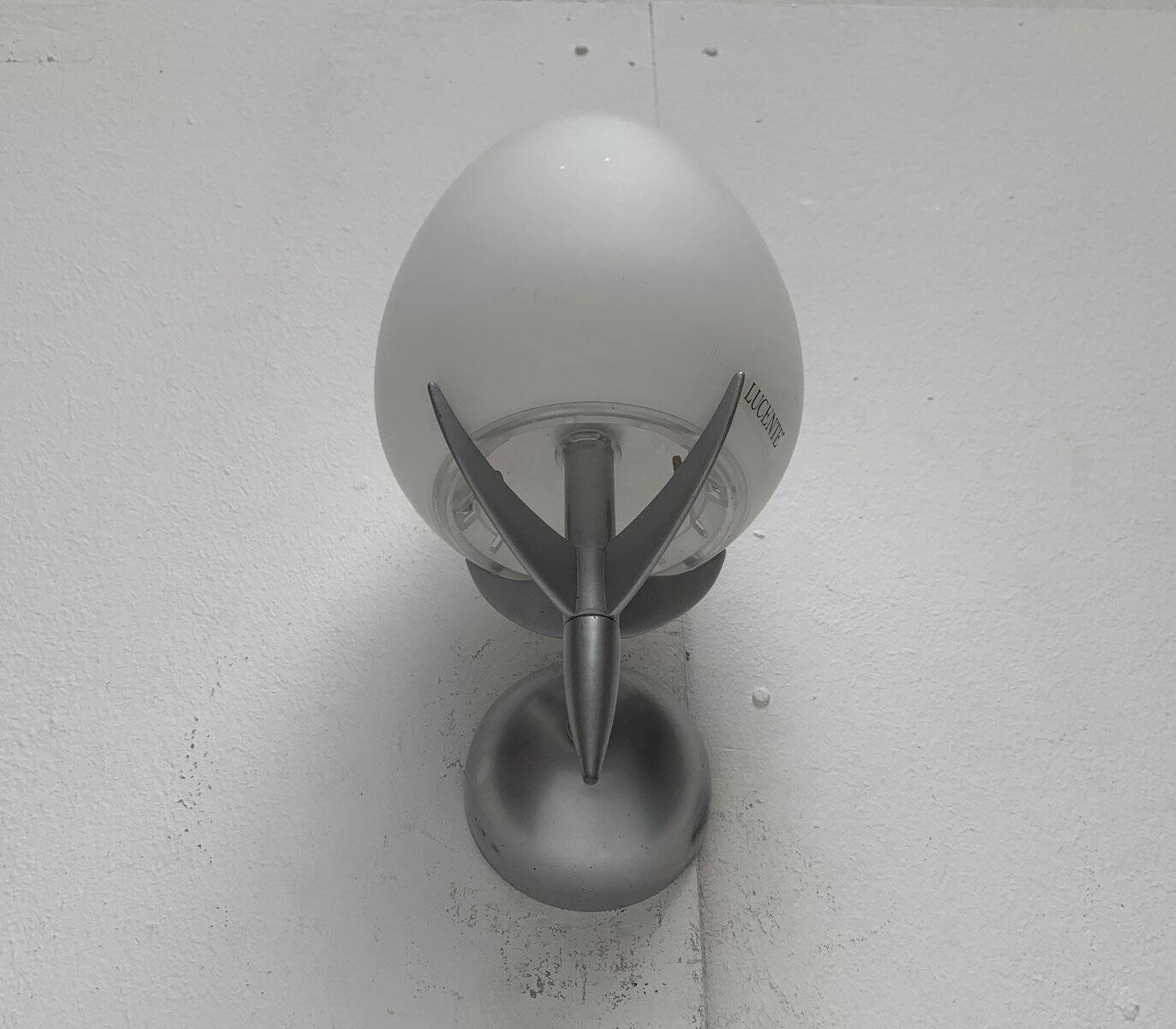 Vintage wall lamp in postmodern Italian glass by Lucente.