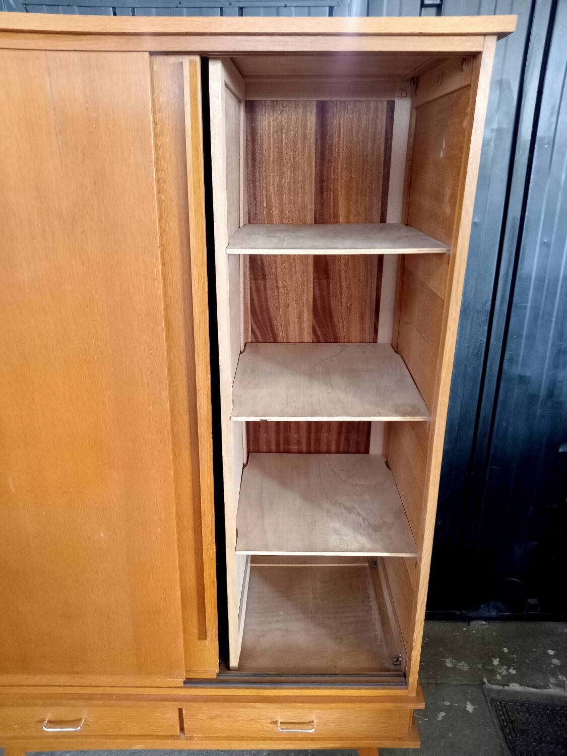 Vintage wardrobe compass feet sliding doors