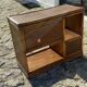 Commode en bois et rotin