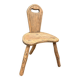 Chaise d’enfant rustique artisanale, tree trunk, esprit wabi-sabi
