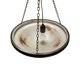 Glass Bowl Pendant Lamp With Marble Motif, 1950s