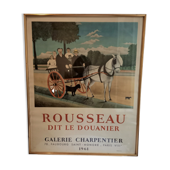 Affiche encadrée Le Douanier Rousseau, 1961, Galerie Charpentier