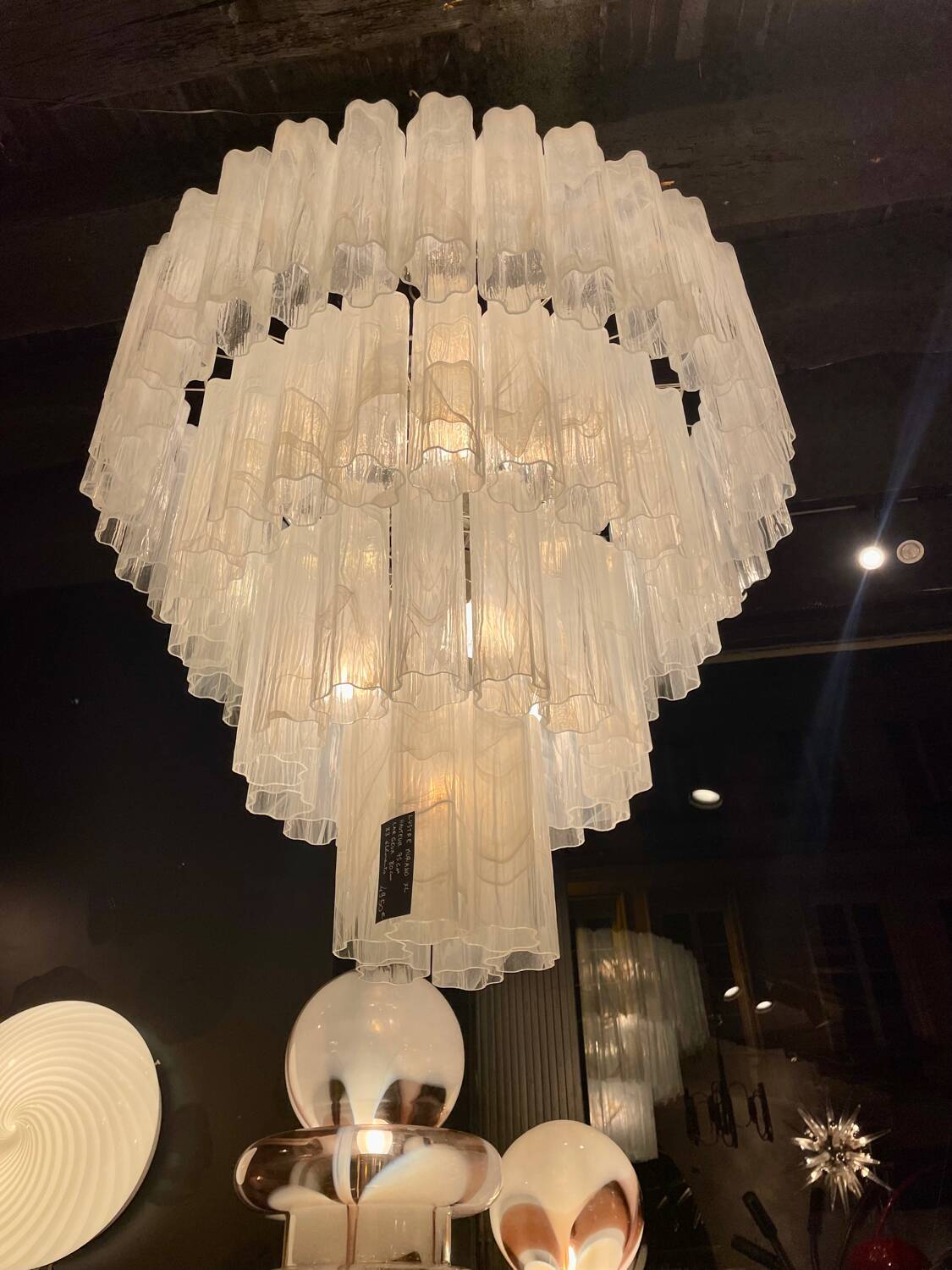 Grande suspension lustre verre Murano