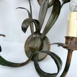 Pair of vintage palm leaf appliques