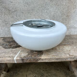 Vintage ceiling light in white opaline, vintage wall sconce.