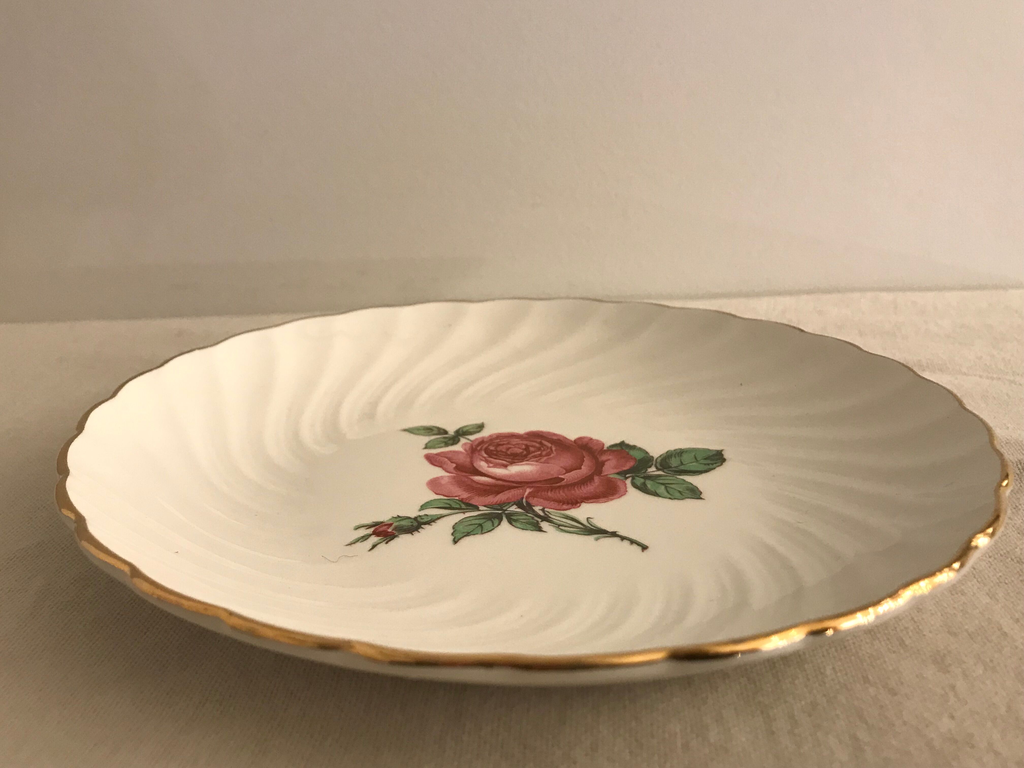 12dessert plates Gien, 1960s