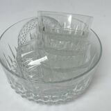 Arcoroc bowl with 6 cups
