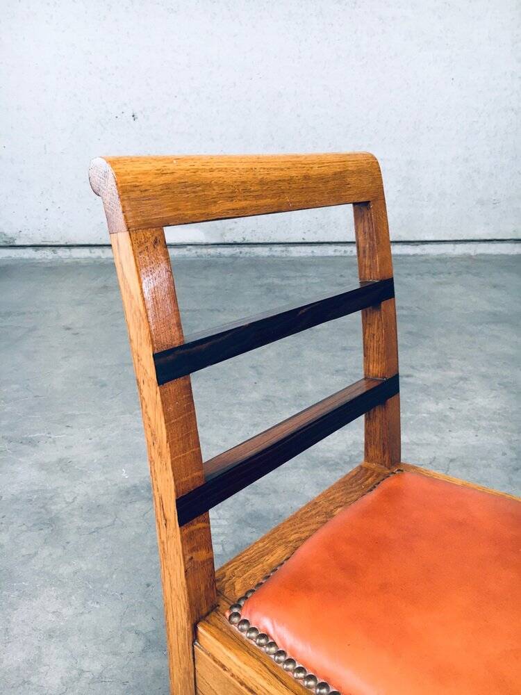 Set of Art Deco Belgian Side Chairs, 1930s