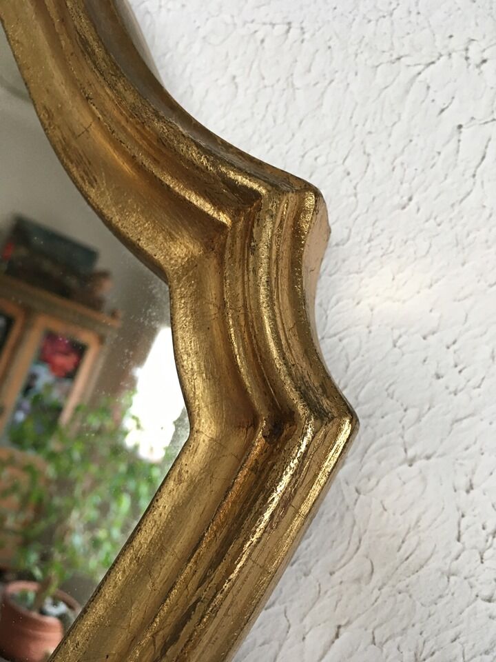 Mirror with gilded wooden frame 32 x 45cm