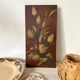 Peinture bouquet de fleurs sur bois 40 X 20